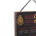 Harry Potter Hanging Wood Measuring Sign for Cooking