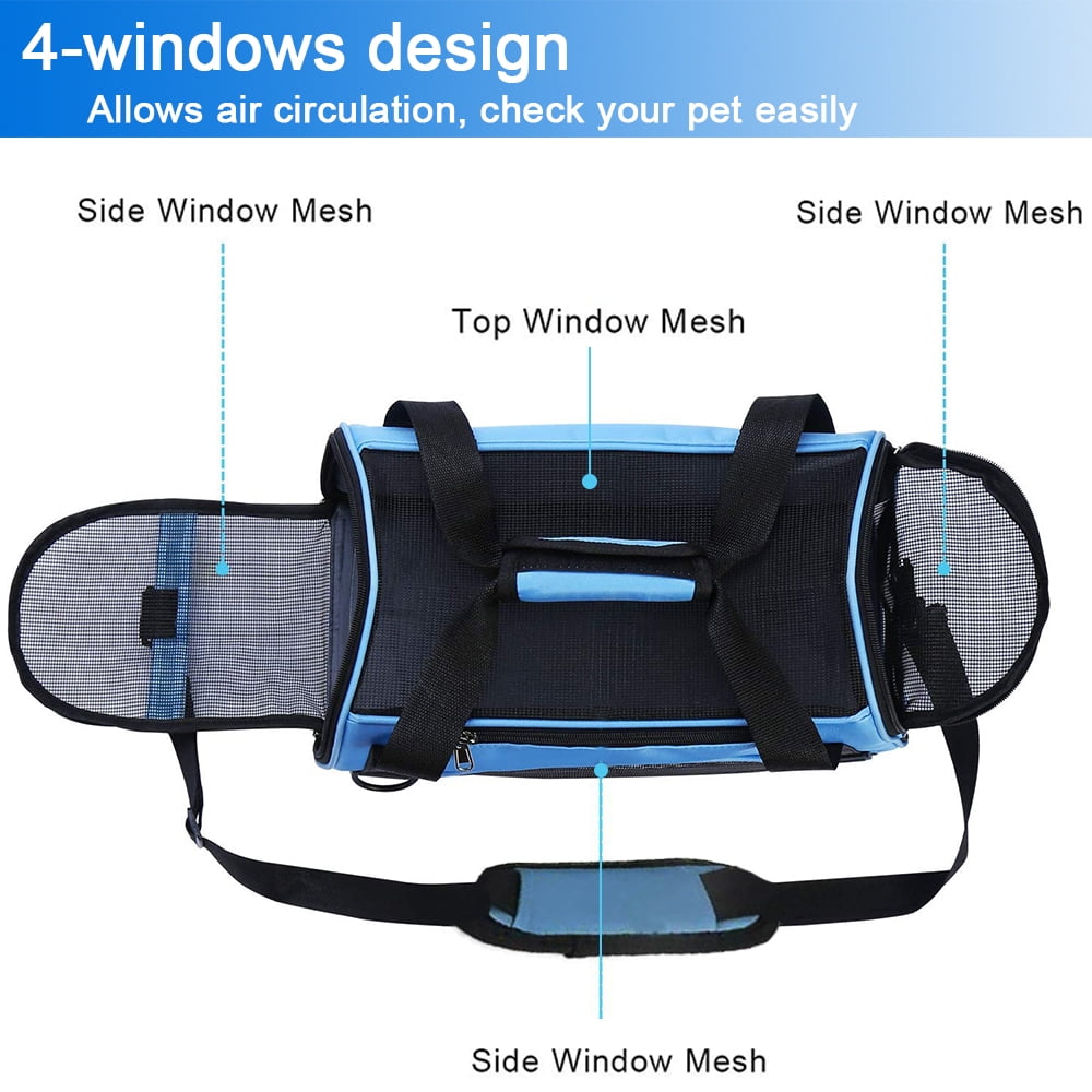 Airline Approved Soft Cat Carrier with Windows