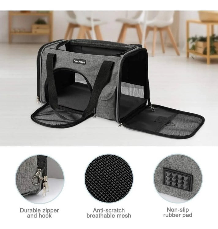 Rabbitgoo Soft-Sided Cat Carrier with Mesh Windows
