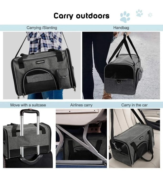 Rabbitgoo Soft-Sided Cat Carrier with Mesh Windows