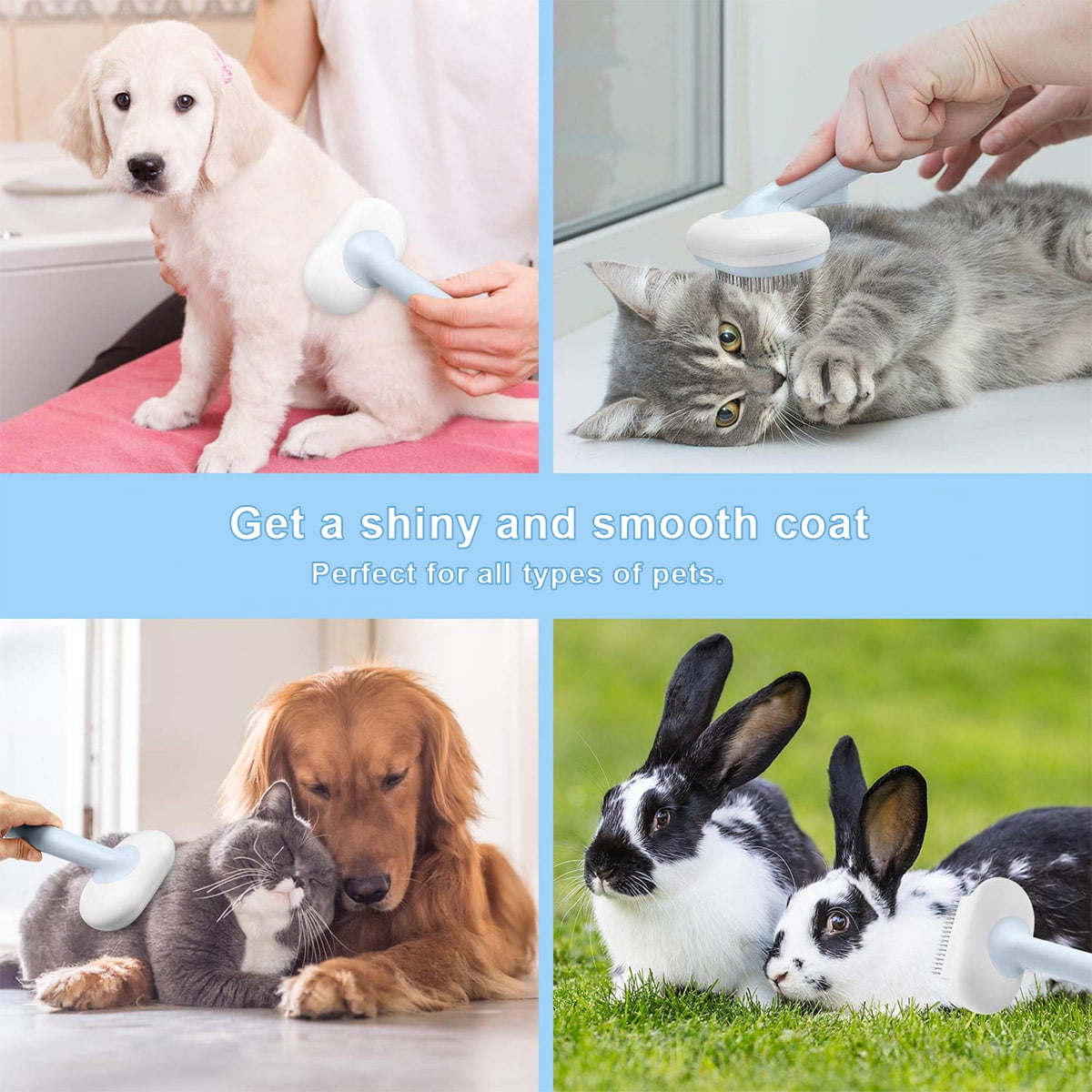 5-in-1 Grooming Brush for Cats and Dogs