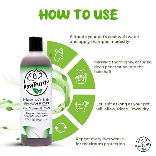 PawPurity Natural Flea/Tick Shampoo for Cats