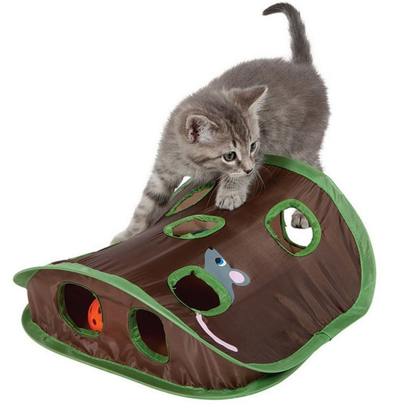 Interactive Nine Hole Mouse Puzzle Toy for Cats