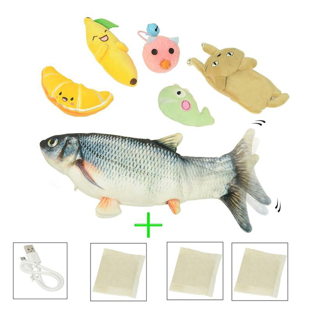 Interactive Electric Flopping Fish Toy for Cats