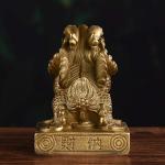 Brass Kirin Kylin Statue for Wealth and Luck