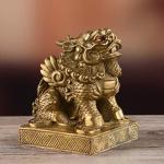 Brass Kirin Kylin Statue for Wealth and Luck