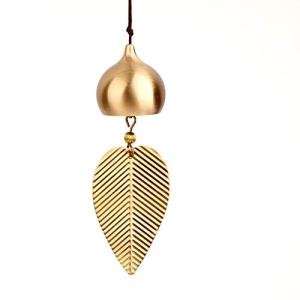 Gold Leaf Feng Shui Luck Bell Wind Chime