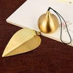Gold Leaf Feng Shui Luck Bell Wind Chime