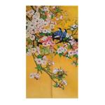 Japanese Noren Curtain - Elegant Birds & Flowers Design