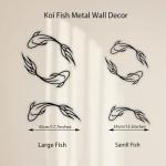 Large Black Metal Koi Fish Wall Art Decor