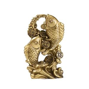 Resin Money Fish Statue for Feng Shui Wealth