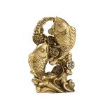 Resin Money Fish Statue for Feng Shui Wealth