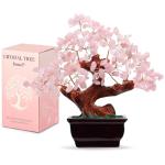 Rose Quartz Crystal Money Tree for Wealth and Luck
