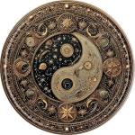 Vintage Yin-Yang Metal Wall Art Sign