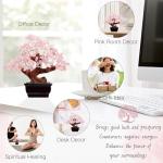 Rose Quartz Crystal Money Tree for Wealth and Luck