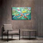 Koi Fish Feng Shui Canvas Wall Art Poster