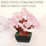 Rose Quartz Crystal Money Tree for Wealth and Luck