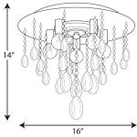 Anjoux Antique Bronze Flush Mount Light Fixture