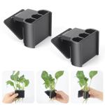 3 Holes Aquatic Plant Cup Holder - Black 2 Pcs