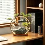 Crane Water Fountain with LED Light and Incense Holder