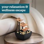 Indoor 3-Tier Water Fountain with River Rocks