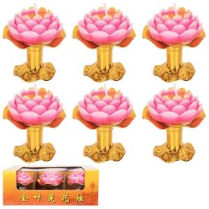 Lotus Flower Shaped Candle Set for Feng Shui