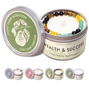 Money Candle with Sage & Bergamot for Abundance