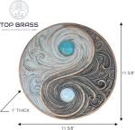 Yin and Yang Swirling Waves Wall Sculpture