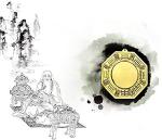 Brass Convex Bagua Mirror for Feng Shui 2.5 Inch