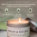 Money Candle with Sage & Bergamot for Abundance