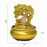 Gold Money Tree Water Fountain with LED Light