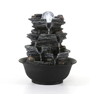 Indoor Feng Shui Tabletop Water Fountain with Light