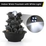 Indoor Feng Shui Tabletop Water Fountain with Light