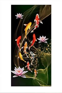 Koi Fish Feng Shui Canvas Art - 9 Fish