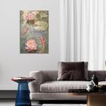 Vintage Koi Fish Canvas Art for Feng Shui