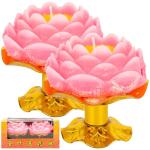 Lotus Flower Candles for Feng Shui Decor
