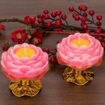 Lotus Flower Candles for Feng Shui Decor
