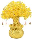 Citrine Money Tree with Dragon Pots for Prosperity