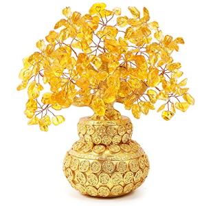 Citrine Crystal Money Tree for Luck and Wealth