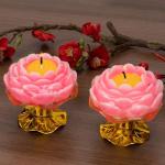 Lotus Flower Candles for Feng Shui Decor