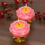 Lotus Flower Candles for Feng Shui Decor