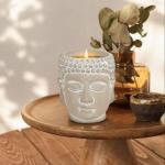 Meditation Buddha Candle with Smoky Oud Scent