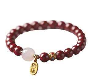 Cinnabar Feng Shui Bracelet for Prosperity and Luck