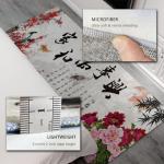 Chinese Calligraphy Koi Fish Area Rug - 2x3