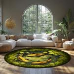 Lucky Koi Fish Pond Area Rug 5ft