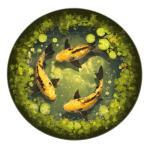 Lucky Koi Fish Pond Area Rug 5ft