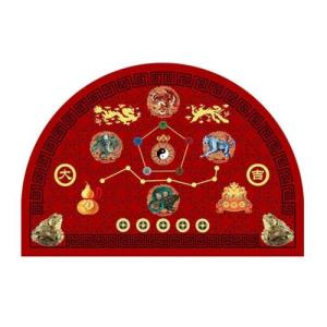 Feng Shui Outdoor Doormat with Dragon and Phoenix