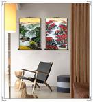 Chinese Landscape Waterfall Wall Art Scroll