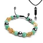 Citrine and Green Aventurine Feng Shui Bracelet