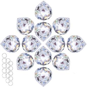 Clear Crystal Ball Prism Sun Catchers - 12pcs
